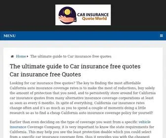 Freecarinsurancequotesworld.co(Car insurance free quotes) Screenshot