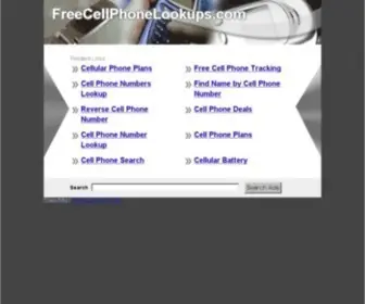 Freecellphonelookups.com(Free cell phone lookup) Screenshot