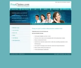 Freeclaims.com(An online medical claims clearinghouse) Screenshot