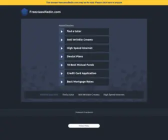 Freeclassifiedin.com(Web hosting) Screenshot