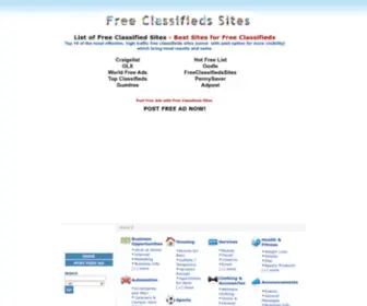 Freeclassifiedssites.com(Free Classifieds Sites) Screenshot