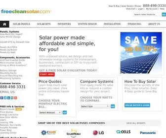 Freecleansolar.com(Solar kits) Screenshot