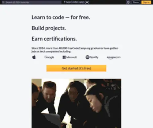 Freecodecamp.org(For Free) Screenshot