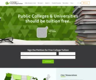 Freecollegenow.org(The Campaign for Free College Tuition) Screenshot