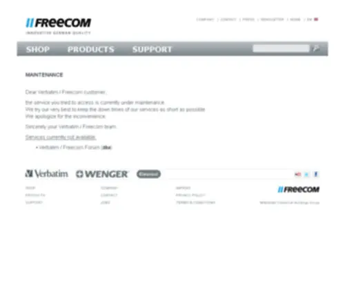Freecomforum.com(Freecom Supportforum) Screenshot