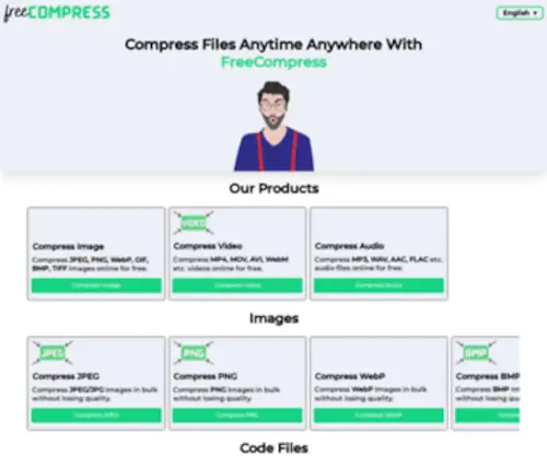 Freecompress.com(This is a completely free tool that will help you to compress files anytime anywhere (For Free)) Screenshot