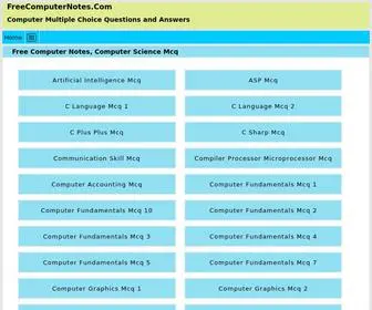 Freecomputernotes.com(Computer Multiple Choice Questions and Answers) Screenshot