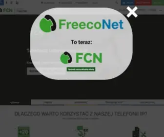 Freeconet.pl(Telefonia stacjonarna VoIP i usługi dla biznesu) Screenshot