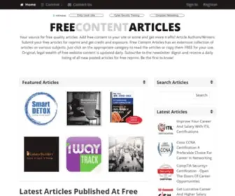 Freecontentarticles.net(Free Content Articles) Screenshot