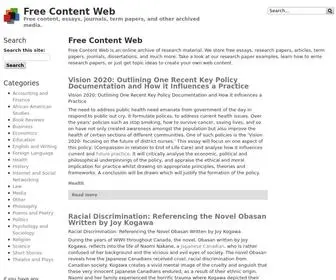Freecontentweb.com(Free Content Web) Screenshot