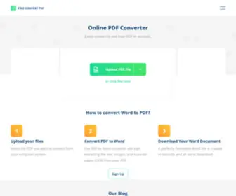 Freeconvertpdf.com(Online Free PDF Converter) Screenshot