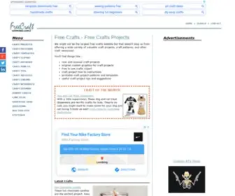 Freecraftunlimited.com(Free Crafts) Screenshot