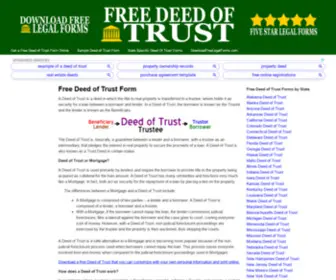 Freedeedoftrust.com(Free Deed of Trust Form) Screenshot