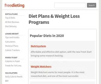 Freedieting.com(Free diet plans) Screenshot