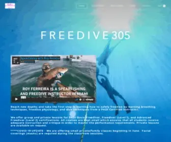 Freedive305.com(FREEDIVE305 Freediving in Miami) Screenshot