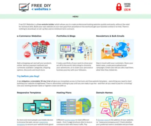 Freediywebsites.com(Free DIY Websites) Screenshot