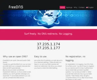 Freedns.zone(Your Open DNS) Screenshot