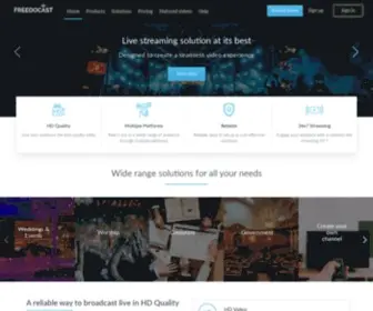 Freedocast.com(The largest streaming platform for live streaming) Screenshot