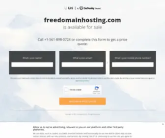 FreeDomainhosting.com(Free Domain Hosting) Screenshot