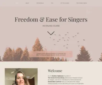 Freedomandeaseforsingers.com(Freedom & Ease) Screenshot