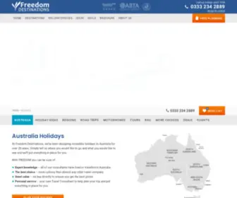 Freedomaustralia.co.uk(Freedom Destinations) Screenshot