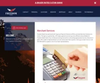 Freedombanktexas.com(Freedom Bank) Screenshot