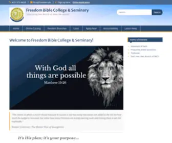 Freedombiblecollege.org(Enrollment Special) Screenshot