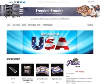 Freedombreeder.com(Freedom breeder rodent & reptile rack systems) Screenshot