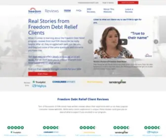 Freedomdebtreliefreviews.com(Freedom Debt Relief Reviews) Screenshot