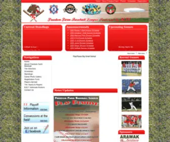 Freedomfarmbaseball.com(Freedom Farm Baseball League) Screenshot