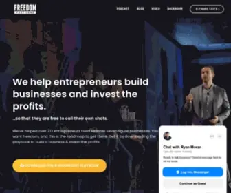Freedomfastlane.com(We help entrepreneurs build businesses and invest the profits) Screenshot