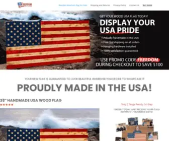 Freedomflags.com(Wooden American Flag For Sale) Screenshot