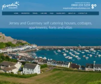 Freedomholidays.com(Self Catering Accommodation in Jersey and Guernsey) Screenshot