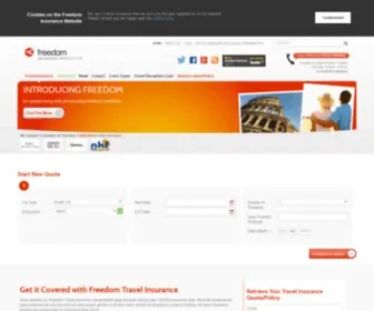 Freedominsure.co.uk(Freedom Travel Insurance) Screenshot