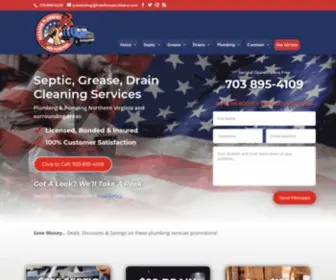 Freedomplumbers.com(Septic, Grease, Plumbing & Drain Cleaning Services) Screenshot