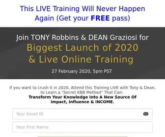 Freedompreneurz.com(Your FREE Ticket to BIGGEST Launch Event ofLIVE Training by Tony Robbins) Screenshot