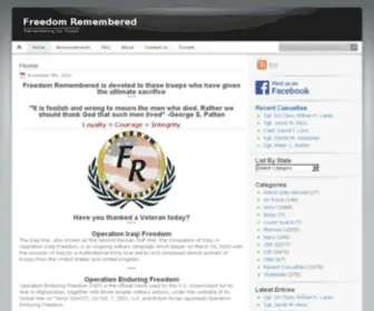 Freedomremembered.com(Just another WordPress site) Screenshot