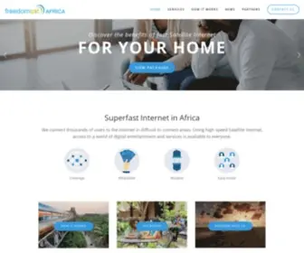 Freedomsatafrica.com(Satellite Broadband Internet for Africa) Screenshot