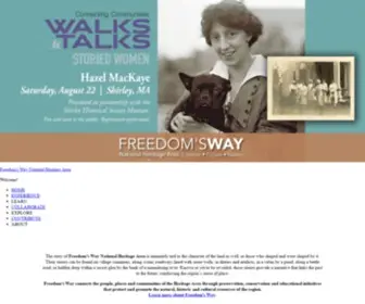Freedomsway.org(Freedom's Way National Heritage Area) Screenshot