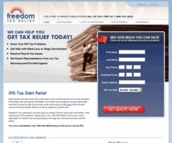 Freedomtaxrelief.com(Tax Relief) Screenshot