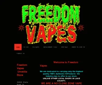 Freedomvapeshop.com(Freedom Vapes) Screenshot