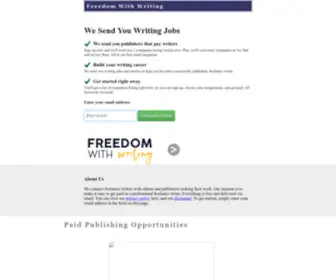 Freedomwithwriting.com(Paid Writing Opportunities from Freedom With Writing Magazine) Screenshot
