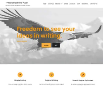 Freedomwritingplus.com(FreedomWritingPlus offers individuals and businesses content creation) Screenshot