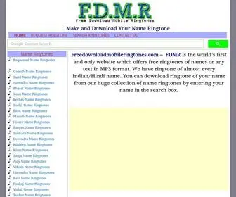 Freedownloadmobileringtones.com(FDMR.in Name Ringtones Make and Download ringtones of names) Screenshot