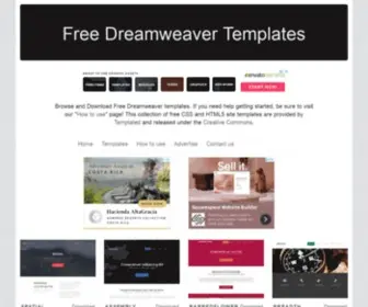 Freedreamweavertemplates.org(Free Dreamweaver Templates All templates 100% Free) Screenshot
