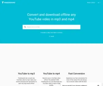 Freedsound.net(Convert and Download any YouTube video to mp3 and mp4. Freedsound) Screenshot