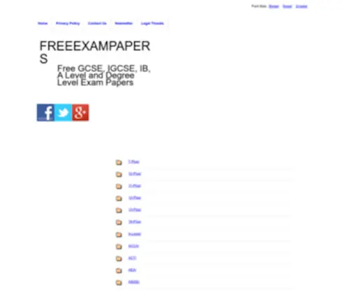 Freeexampapers.com(Free Exam Papers For GCSE) Screenshot