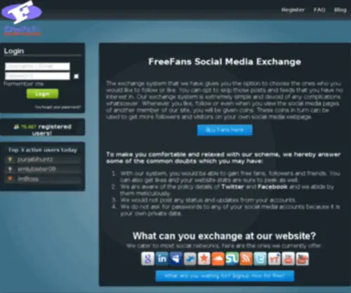 Freefans.co.uk(Get Facebook Page Likes) Screenshot