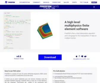 Freefem.org(An open) Screenshot
