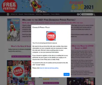 Freefestival.co.uk(The Free Edinburgh Fringe Festival 2021) Screenshot